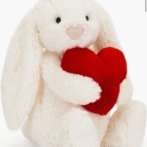 Jellycat Medium Bashful Bunny with Heart